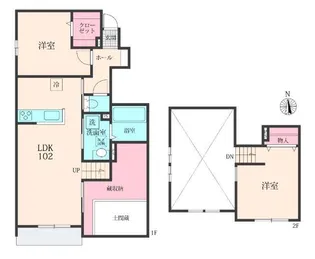 Belle Leadおおたかの森Ⅰ【102号室】の間取り