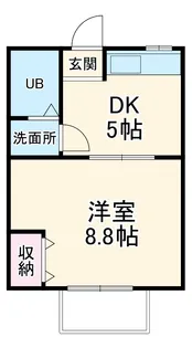 プチメゾン高尾【102号室】の間取り