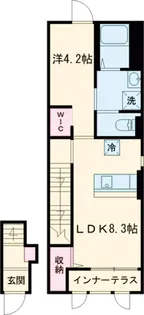 Aube M -オーブエム-【202号室】の間取り