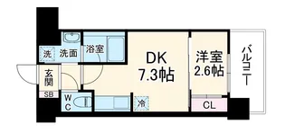 コンフォリア・リヴ淡路【8階】の間取り