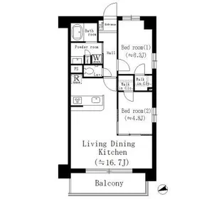 White Stork叶屋【4階】の間取り