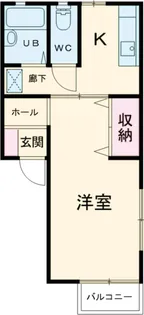 ウェルヴィラ・ヤナゼ【101号室】の間取り