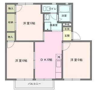 セジュール島崎【B103号室】の間取り