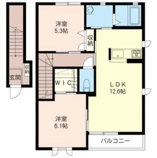 つつじハイツA【2階】の間取り