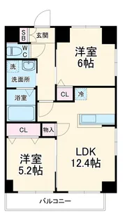 THE RESIDENCE SAKURAYAMA WEST【10階】の間取り