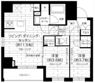 ステージグランデ亀有アジールコート【701号室】の間取り
