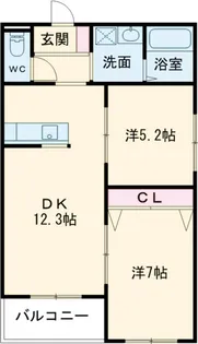 kalmia【101号室】の間取り