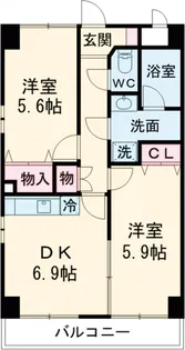 エクレール上池台【6階】の間取り