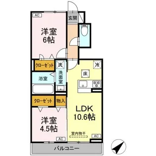 ブルースター【1階】の間取り