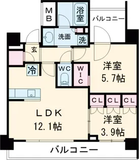 シーズンフラッツ町屋【3階】の間取り