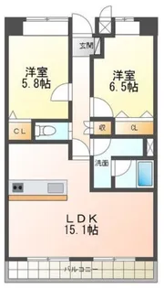 退思閣【102号室】の間取り