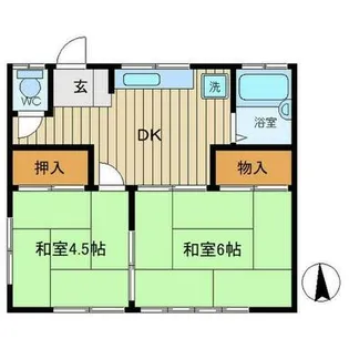 富士美コーポ【1階】の間取り