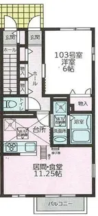 ルミエール2【1階】の間取り
