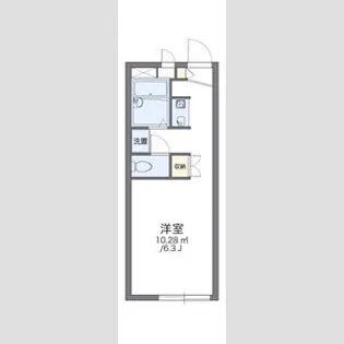 レオパレスリトルリバー【102号室】の間取り