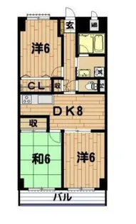 ダイアパレス浅間町第2【4階】の間取り