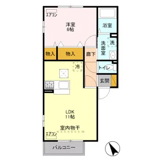 パルクヴェール Ⅱ【1階】の間取り