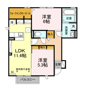 MuseFusoA棟【1階】の間取り
