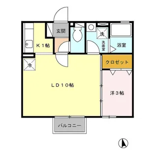 メゾンランコントル【2階】の間取り