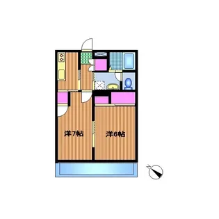 杉崎コーポラス【302号室】の間取り