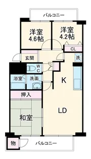 藤和すずかけ台ハイタウン【10階】の間取り