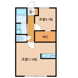 カーム一宮【105号室】の間取り