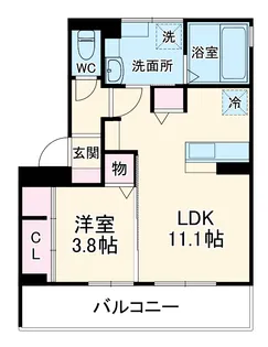キングダム【101号室】の間取り