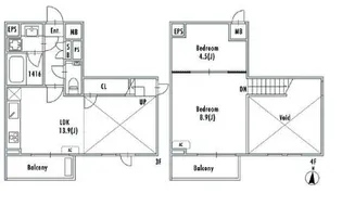 GRANPASEO 阿佐ヶ谷Ⅱ【204号室】の間取り