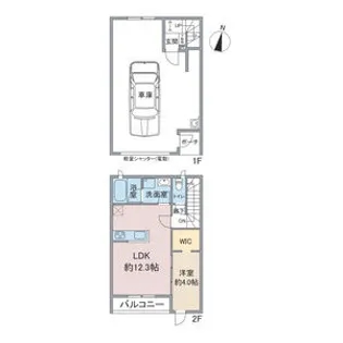 Back date fort【1号室】の間取り