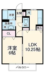 サンハイムKOIKE B【1階】の間取り