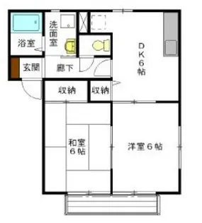 アダマンテピノB【202号室】の間取り