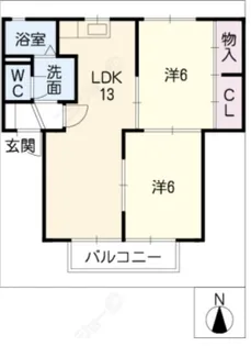 クレストA【202号室】の間取り
