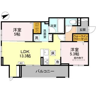 ヴェントプーロ東松山【2階】の間取り