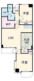 シュロス五月山Ⅲ【502号室】の間取り