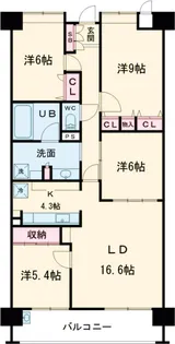 ポレスターブロードシティ文京町【15階】の間取り