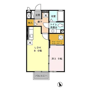 ヴィル・オランジュUD【2階】の間取り