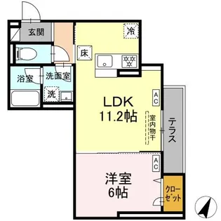 D−asset矢崎町【1階】の間取り