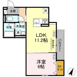 D−asset矢崎町【3階】の間取り