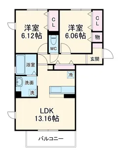 クレメント【1階】の間取り
