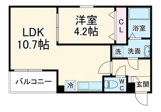ジーメゾン名古屋星崎エデン【2階】の間取り