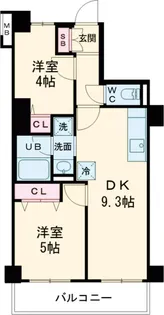 エストゥルース府中【1階】の間取り