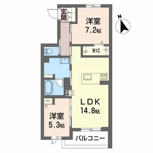 エスティーラ【302号室】の間取り