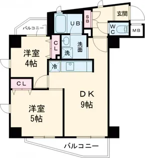 エストゥルース府中【3階】の間取り