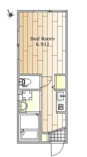 ロビンコート祐天寺【1階】の間取り