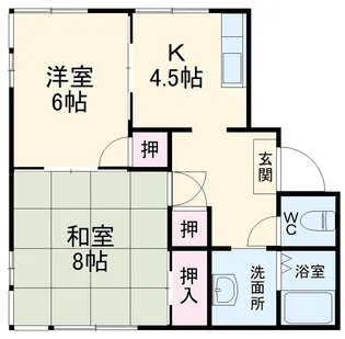シェモア松葉A【101号室】の間取り
