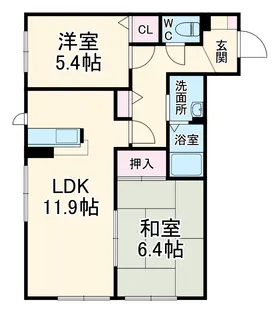 ディアス小川【201号室】の間取り