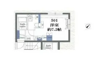 アヴァンタージュ恵比寿【501号室】の間取り