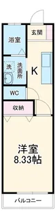 blue roseⅠ【201号室】の間取り
