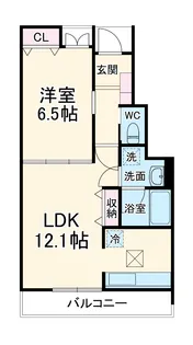 ラ・メルシー【0103号室】の間取り