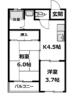 豊田第3コーポラス【225号室】の間取り