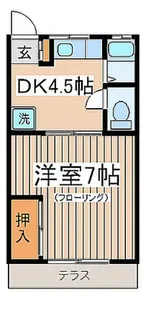 第一前原コーポ【102号室】の間取り